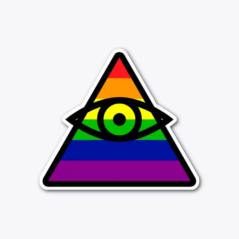 LGBTQ sticker Rainbow pyramid