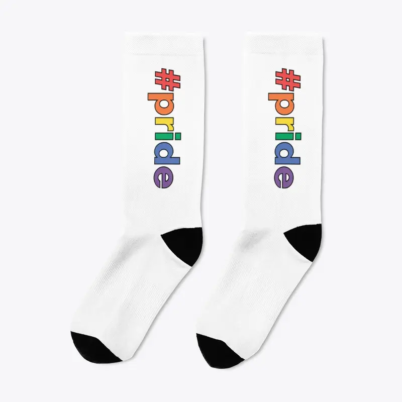LGBTQ Pride hashtag socks