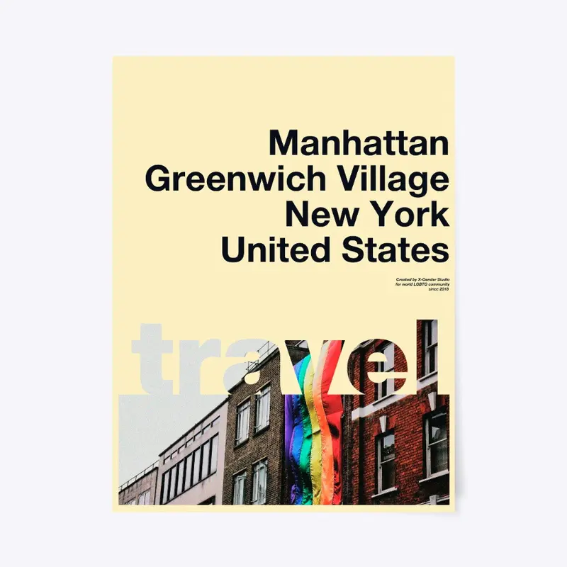 Gay travel poster Manhattan