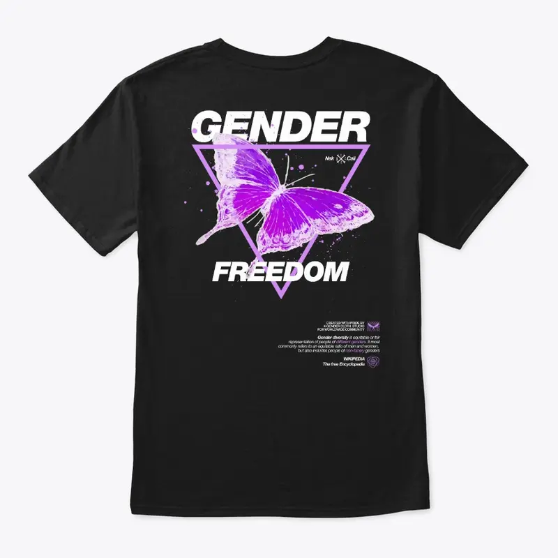 Gender Freedom RW Butterfly, back print
