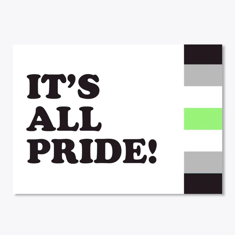 Agender sticker It's all Pride!