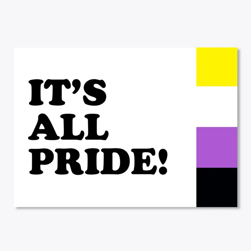 Non binary sticker It's all Pride!