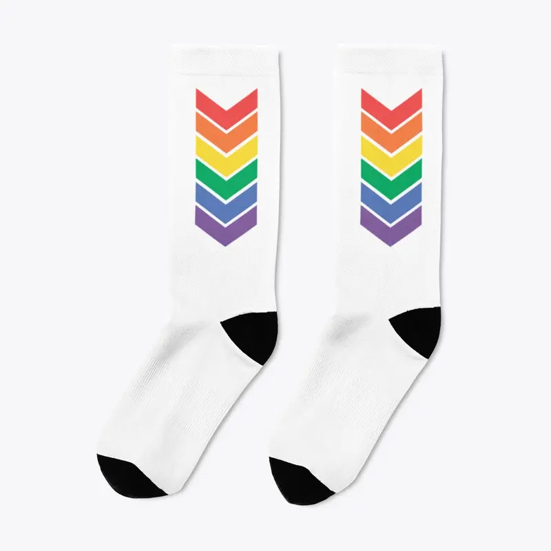 Rainbow LGBTQ socks Sign way 