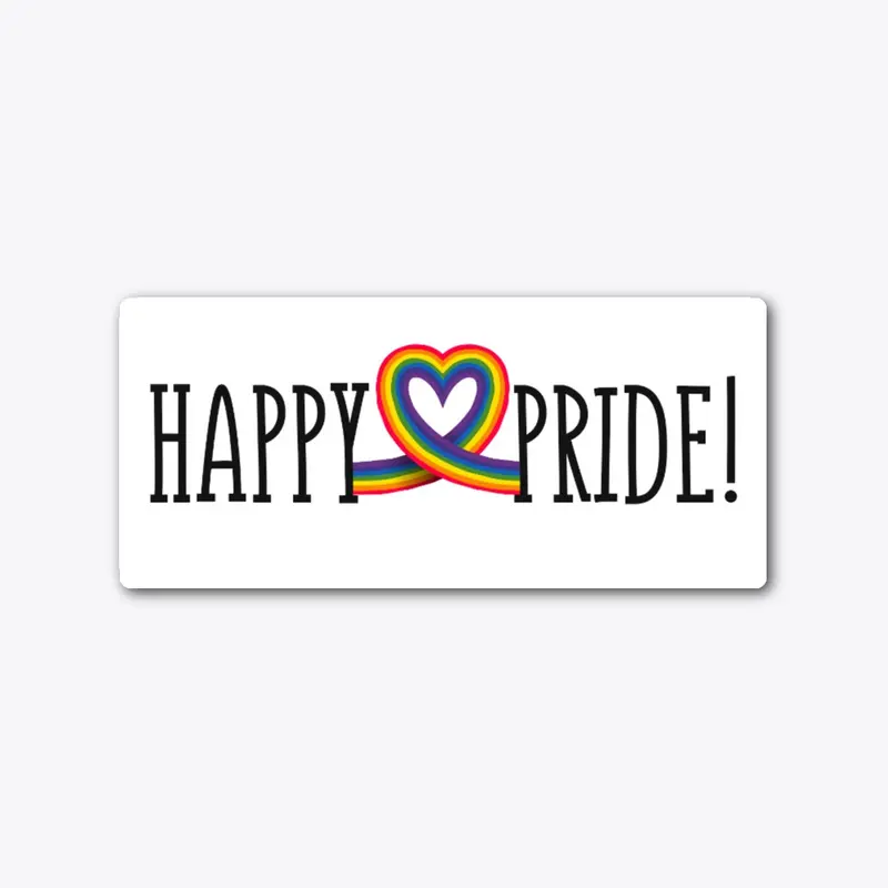 Rainbow sticker Happy Pride!