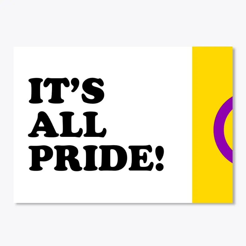 Intersex sticker It's all Pride!