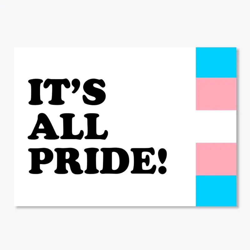 Transgender sticker It's all Pride!
