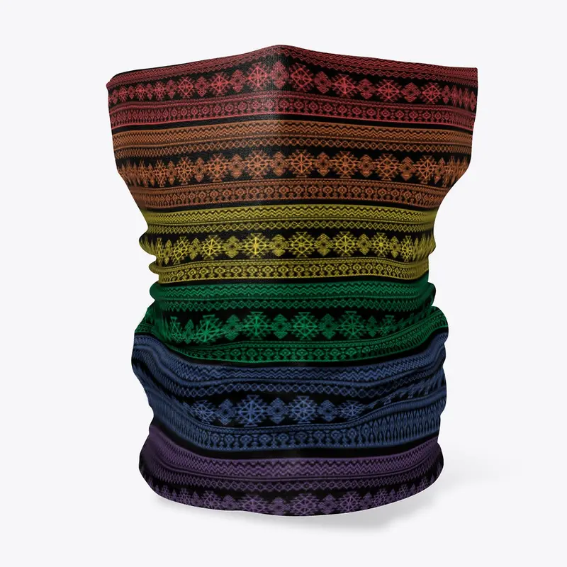 Aztec rainbow ornament Neck Gater