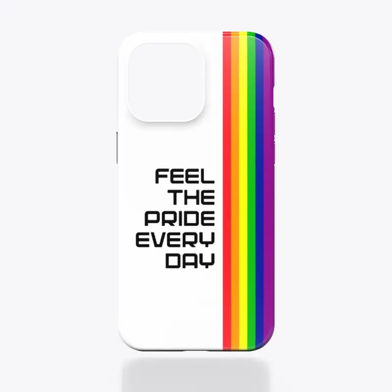 LGBTQ IPhone case Feel the pride, white