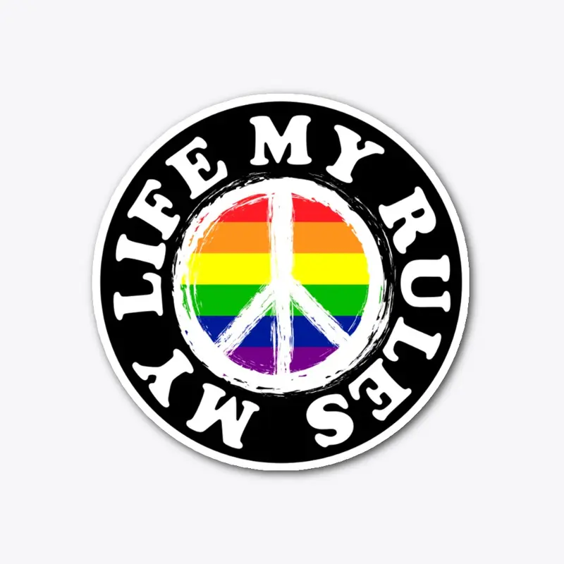 Rainbow LGBTQ sticker My life my rules