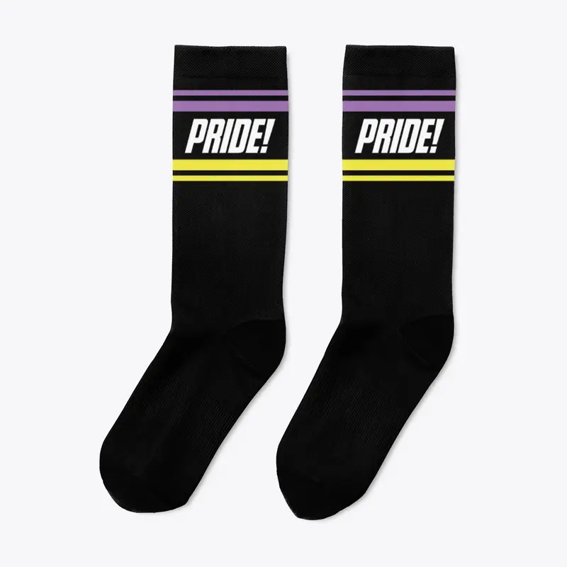 It's all pride Non binary Black socks