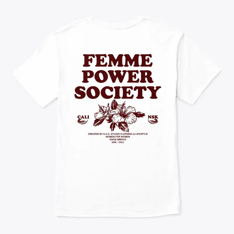Femme power Society One, back print