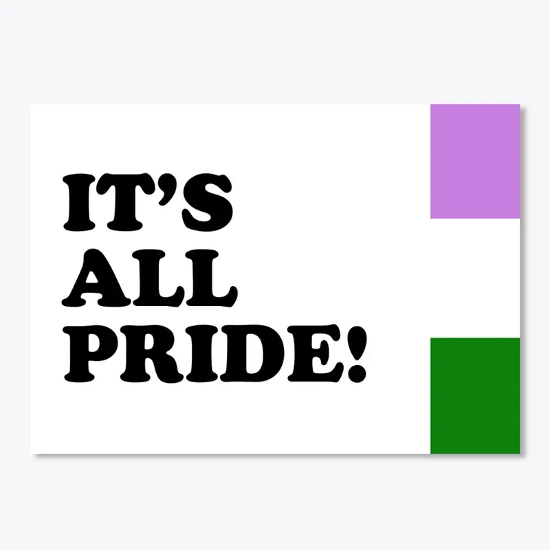 Genderqueer sticker It's all Pride!