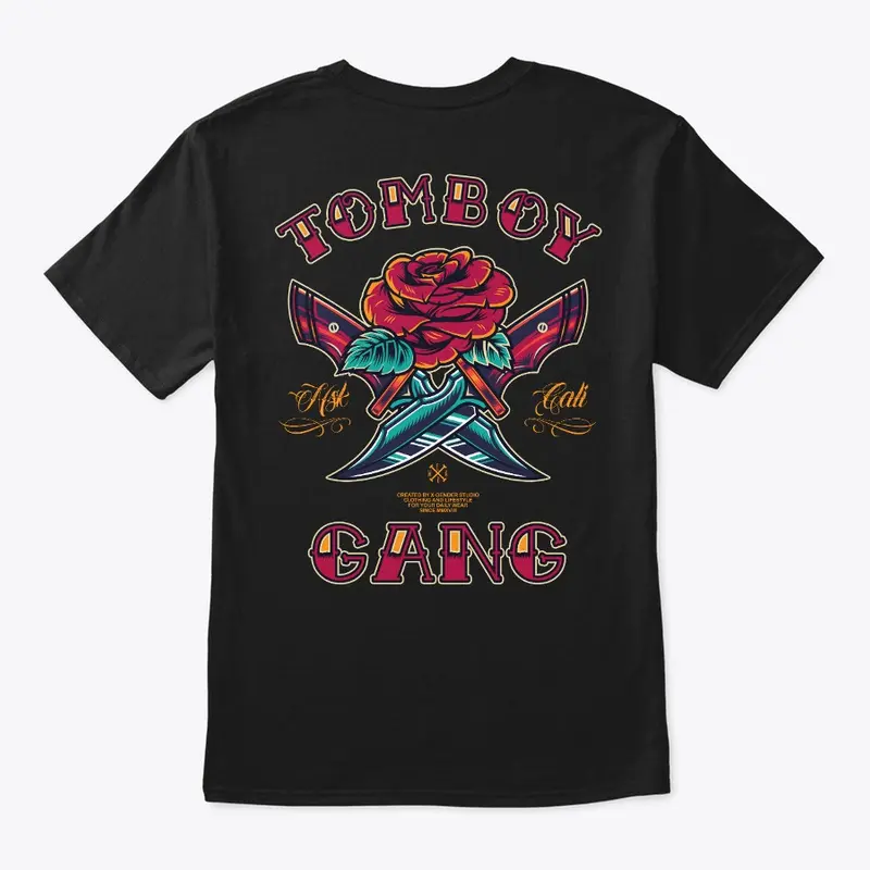 Tomboy Roses and Knifes, back print