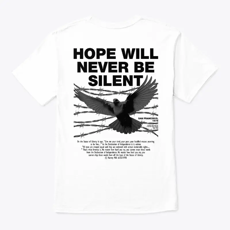 Hope will never be silent DV, back print