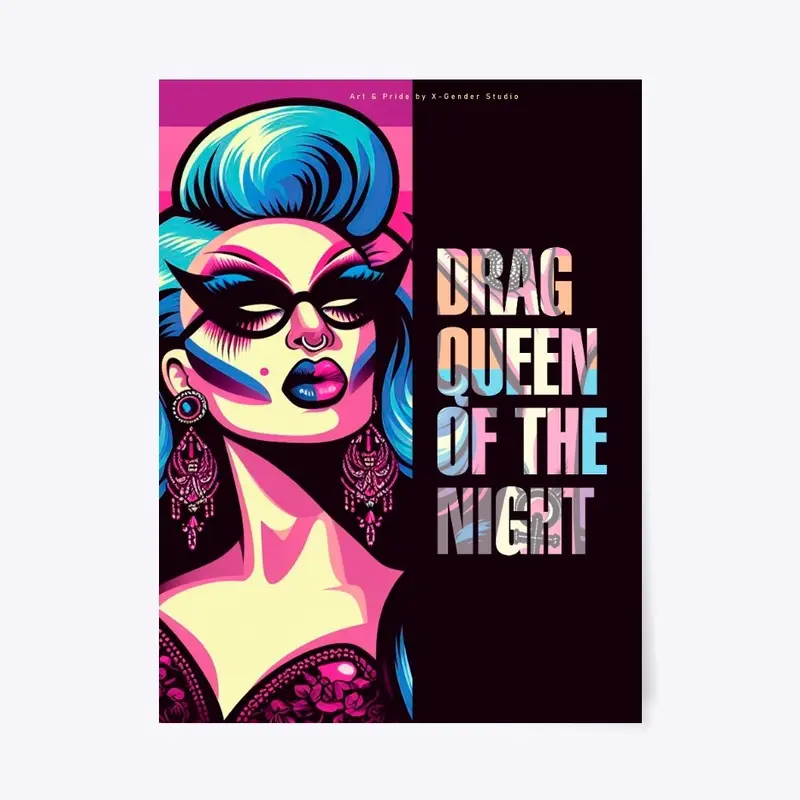 LGBTQ poster Drag queen of the night