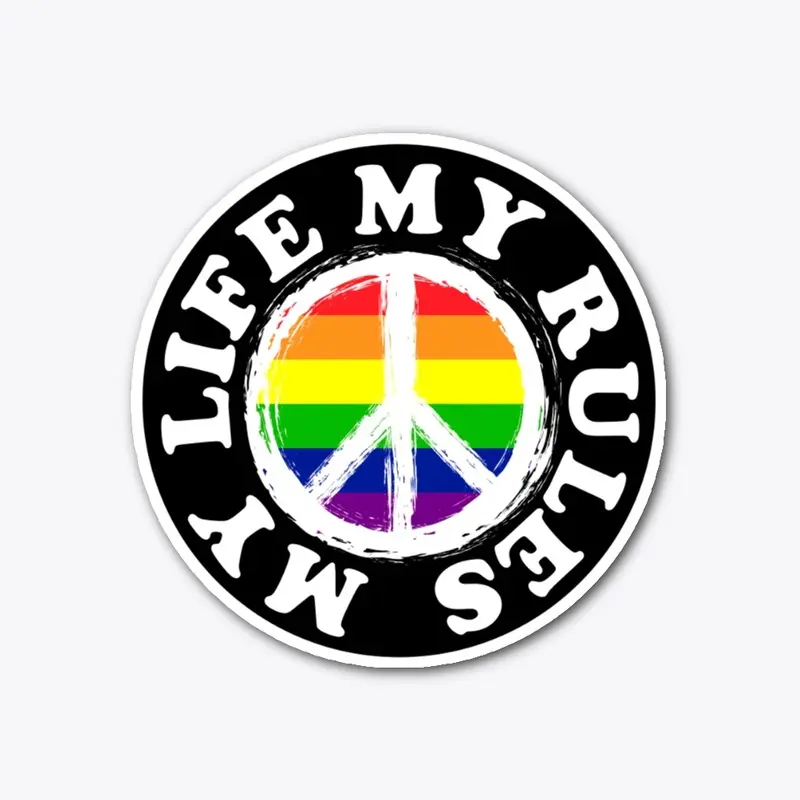 Rainbow LGBTQ sticker My life my rules