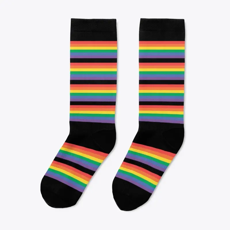 Everyday LGBTQ rainbow socks